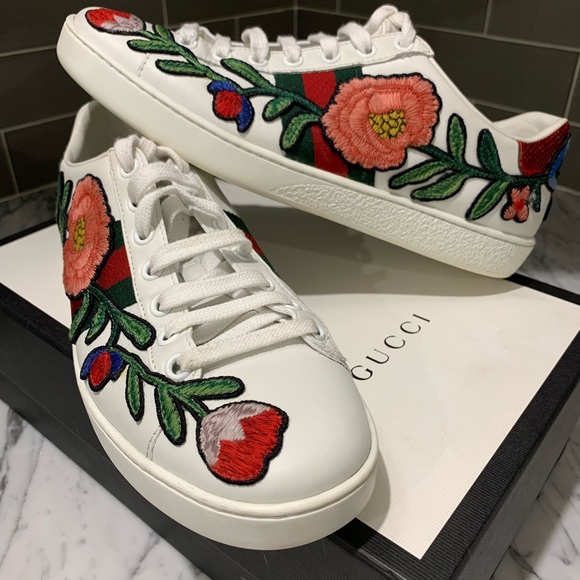 Gucci Shoes - Gucci Ace embroidered sneaker